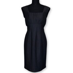 Calvin Klein Y2K Style‎ Empire Waist Square Neck Lightweight Denim Dress Size 8